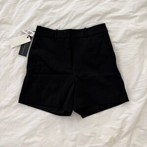 Babaton Wool Black High-Rise Tailored Shorts
